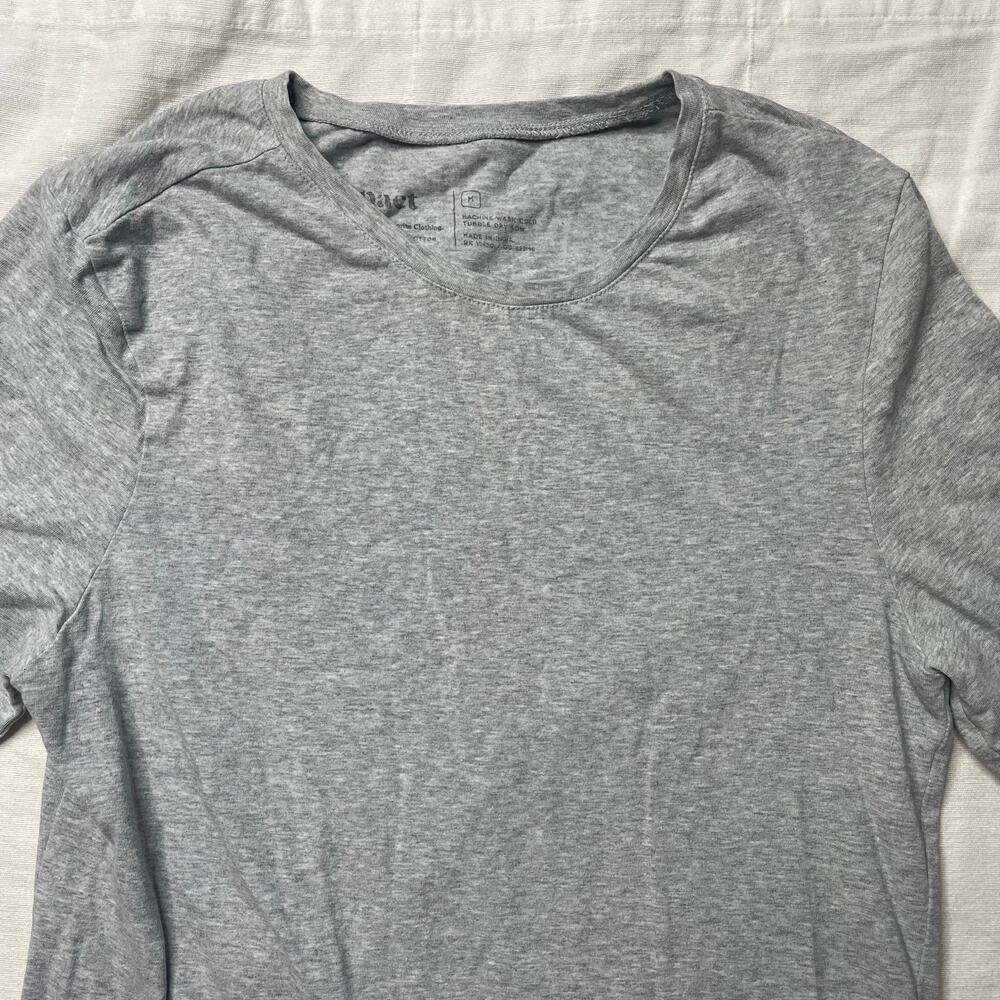 Pact Gray Long Sleeve Shirt Size Medium Women's Organic Cotton - Picture 4 of 5